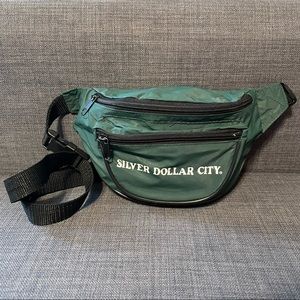 Green 3 Compartment Silver Dollar City Printed Logo Fanny Pack Belly Bag Branson